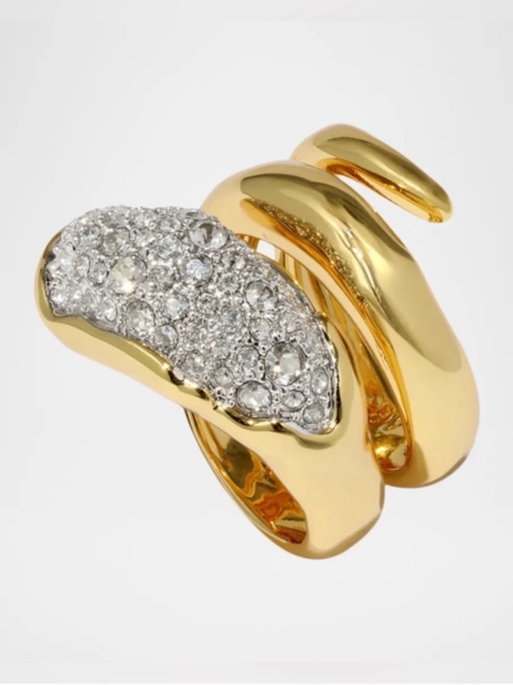Alexis Bittar Solanales Crystal Coiled Pebble Ring (MSRP $225)